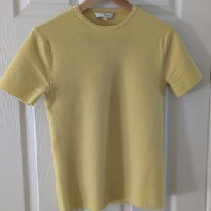 Tibi short sleeved cashmere shirt